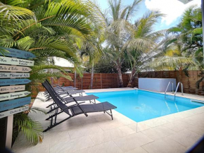 Villa l'Anjou Créole à Sainte Anne en Guadeloupe avec piscine privée et 3 chambres pour 6 personnes